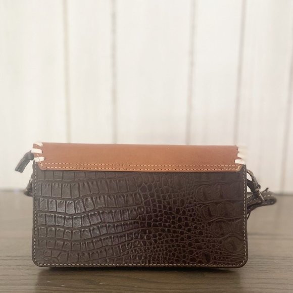Myra Genuine Leather Hand Tooled Crossbody Wallet - Picture 3 of 10